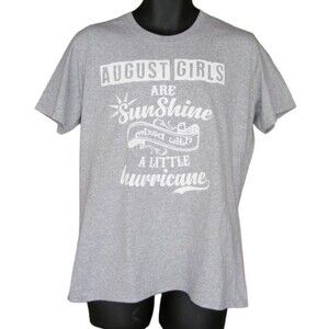 AUGUST GIRLS Tee, L, Heather Gray, Short Sleeves NWOT Sunshine,  Hurricane